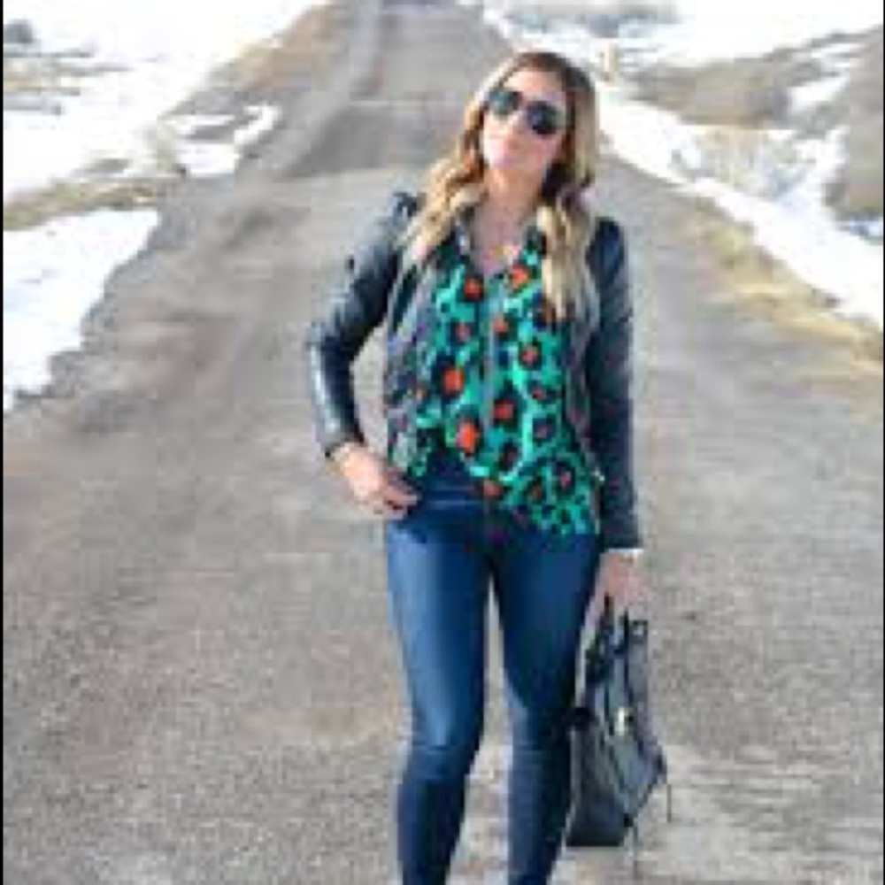 Cabi leopard print blouse